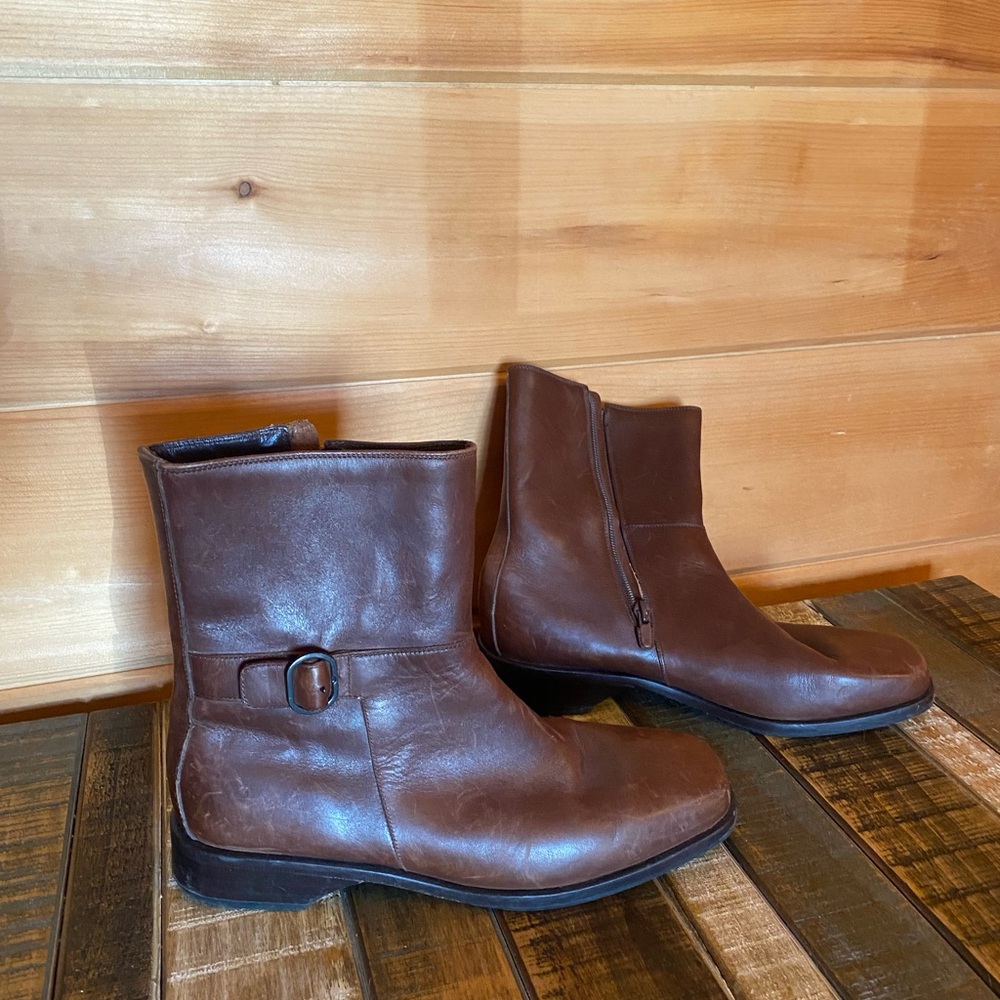 Women’s Brown Leather Ankle Cole Haan Boots